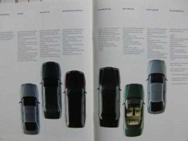 Audi Sicherheit Prospekt 80 100/S4 V8 Cabriolet Coupe S2 1991