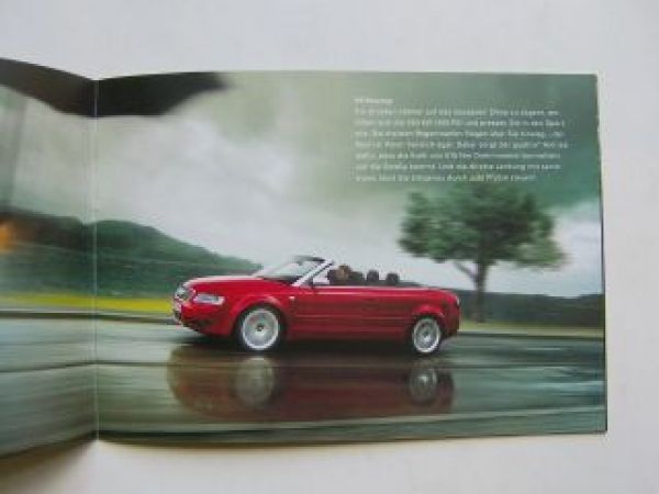 Audi S4 Cabriolet Prospekt Gummi Jedes Wetter ist Cabrio-Wetter