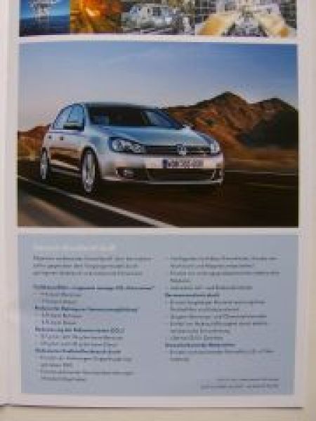 VW Golf6 Umweltprädikat Prospekt September 2008 NEU