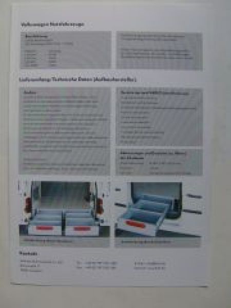 VW Caddy Transporter Systemfahrzeuge Bott Prospektblatt