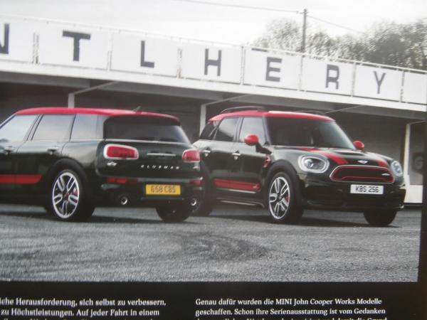 Mini John Cooper Works 3-Türer F56 Cabrio F57 Clubman F54 Countyman F60 September 2017
