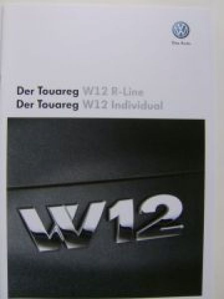 VW Touareg W12 R-Line +Individual Prospekt Mai 2008 NEU (7H)