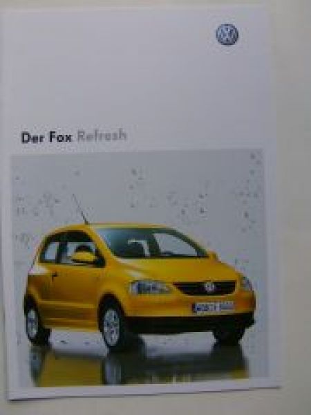 VW Fox Refresh Prospekt (5Z1) August 2008 NEU