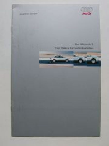 Audi A4 hoch 3 Pakete für Individualisten Prospekt Mai 2000