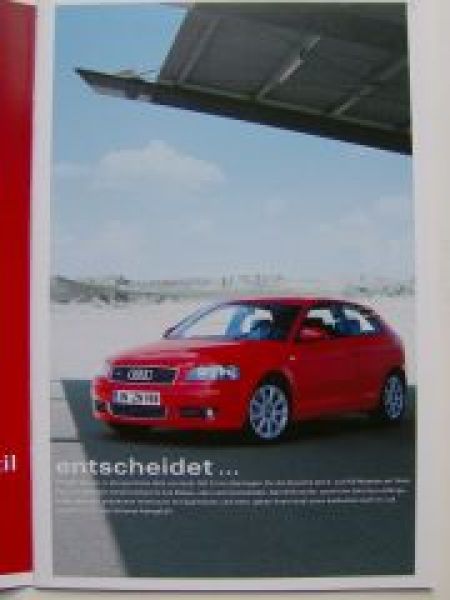 Audi quattro GmbH S line Prospekt September 2003 NEU