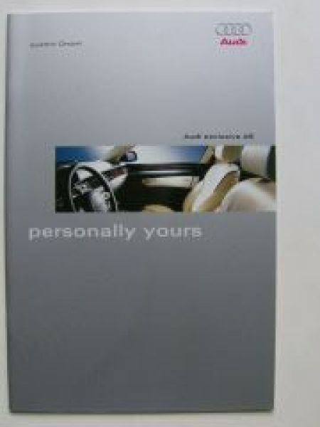 Audi exclusive A8 personally yours Prospekt 9/2003
