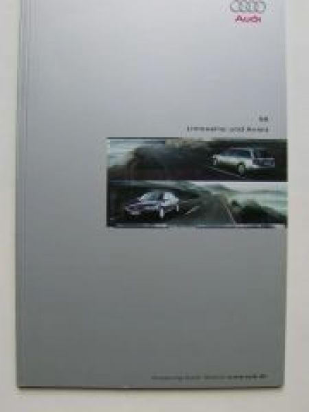 Audi S6 Limousine & Avant Prospekt April 2001 NEU Typ 4B