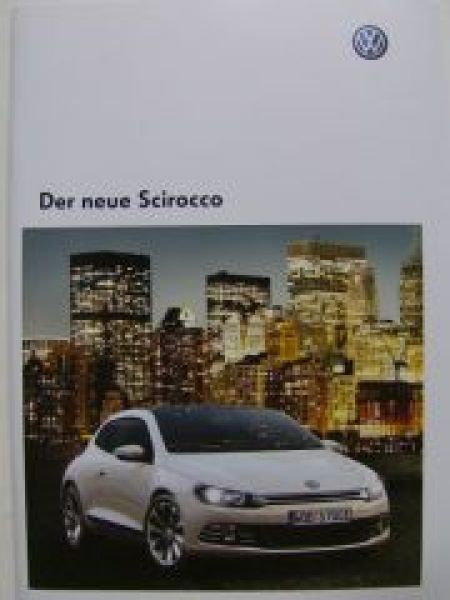 VW Scirocco Prospekt Juni 2008 NEU 1K8
