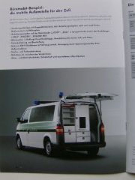 VW T5 Transporter Kombi Büromobil Zoll Prospekt Mai 2005