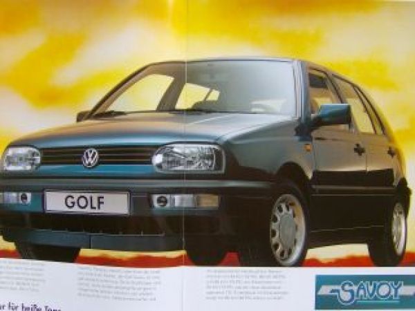 VW Golf3 Savoy 1H1 Prospekt August 1993 NEU
