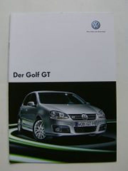 VW Golf GT Prospekt Oktober 2006 1K1 NEU