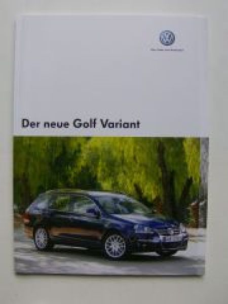 VW Golf5 Variant Prospekt Mai 2007 NEU