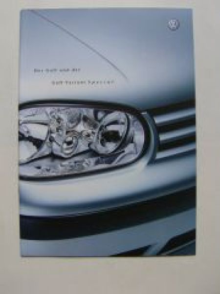 VW Golf4 1J1 1J5 +Variant Special Prospekt Dezember 2001