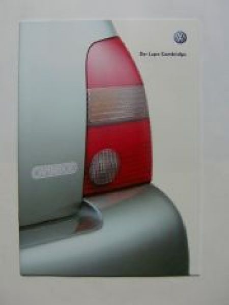 VW Lupo Cambridge Prospekt 6X1 6XE Mai 2002 NEU