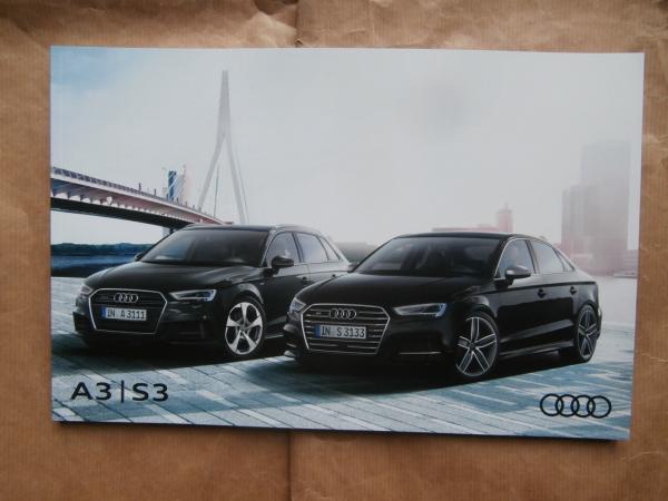 Audi A3 +S3 Sportback Cabriolet Limousine Prospekt Juni 2016 NEU