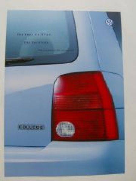 VW Preisliste Lupo College November 2001 6X1 6E1