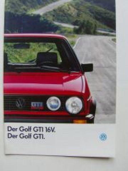 VW Golf2 GTI 16V GTI Juli 1986 Prospekt Typ 19E