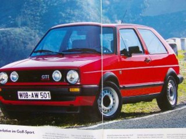 VW Golf2 GTI 16V GTI Juli 1986 Prospekt Typ 19E