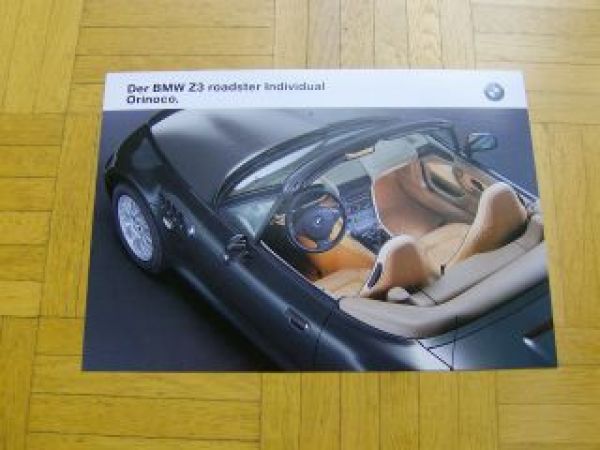 BMW Prospekt Z3 roadster Individual Orinoco