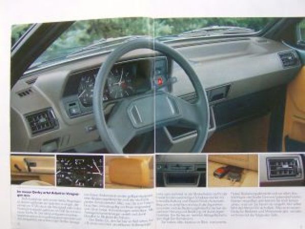 VW Derby Typ 86 Prospekt Januar 1982 Rarität