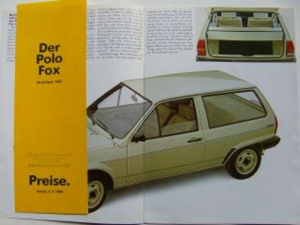 VW Polo Fox Typ 86C Steilheck September 1984