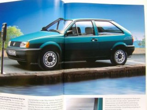 VW Polo Facelift Prospekt Coupe Steilheck Januar 1991