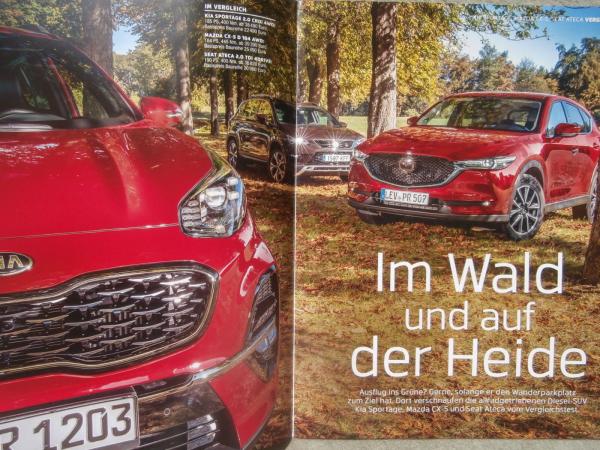 auto motor & sport 5/2019 Mazda CX-5 D184 AWD Sports-Line vs. Kia Sportage 2.0CRDI 4WD GT Line vs. Seat Ateca 2.0TDI 4Drive Xcellence