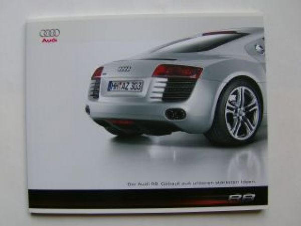 Audi R8 Prospektmappe Vorstellung März 2007 NEU