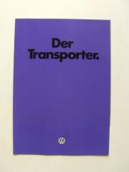 VW Transporter T3 +Pritsche +Bus Propsekt Januar 1980