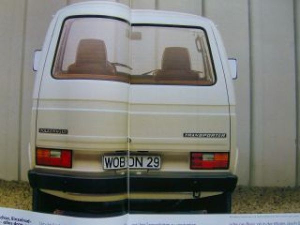 VW Transporter T3 +Pritsche +Bus Propsekt Januar 1980