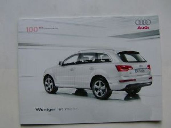 Audi Q7 Prospekt Information September 2009 NEU