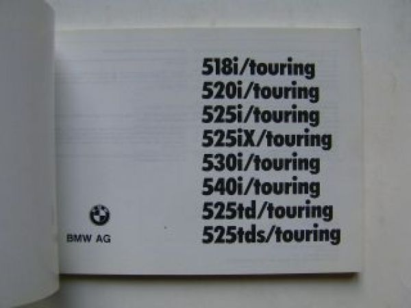 518i-540i,525td/tds Limousine Touring Anleitung E34 August 1993