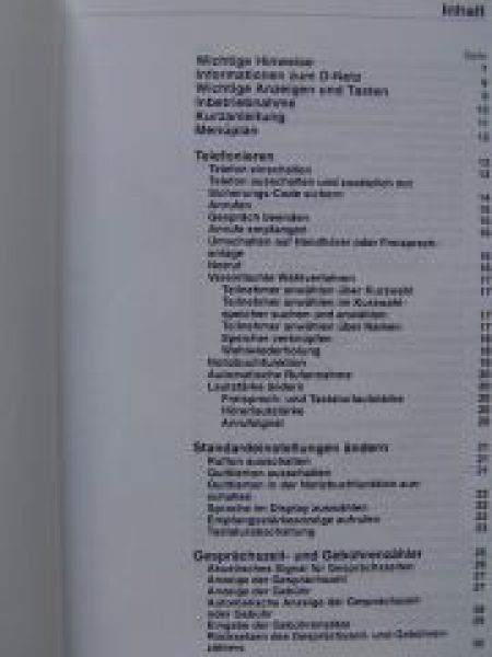 Betriebsanleitung Autotelefon (GSM) D-Netz September 1995