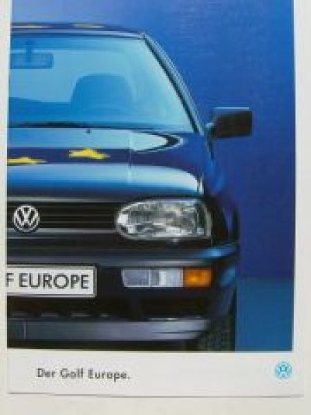 VW Golf3 Europe Prospekt 1H1 Juli 1993