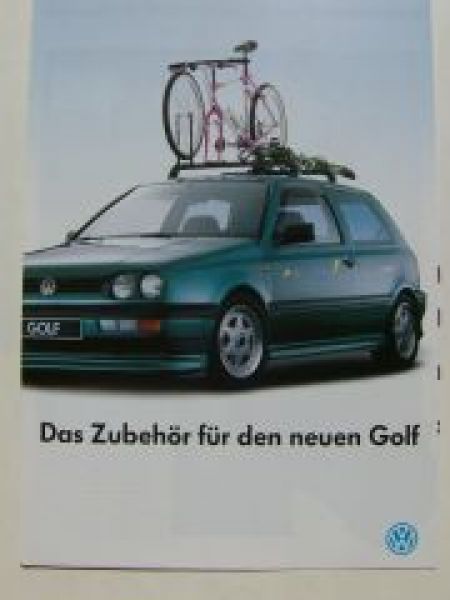 VW Zubehör Prospekt Golf3 Typ 1H1 November 1991