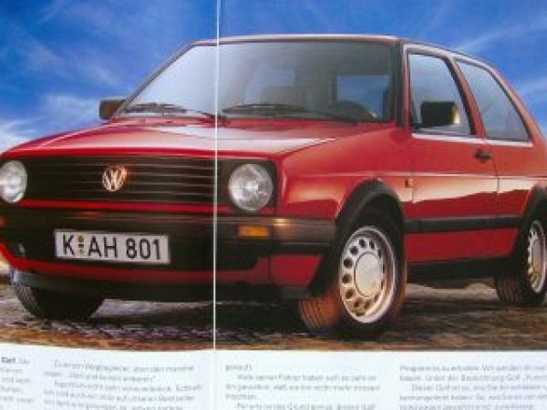 VW Golf2 Typ 19E Function Prospekt Oktober 1991