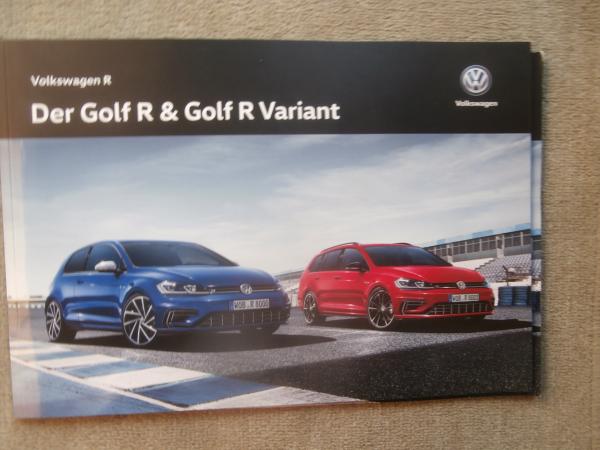 VW Golf VII R & Variant Typ AU Prospekt Januar 2019