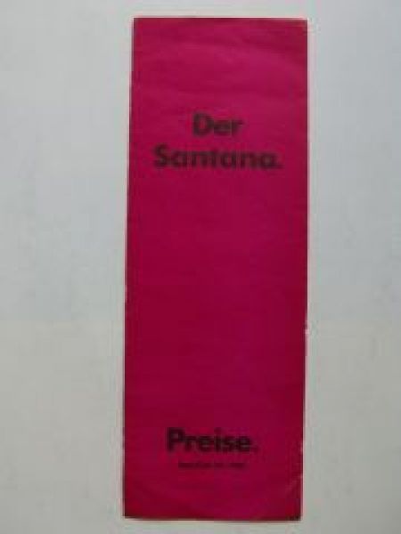 VW Preisliste Santana 32B 14.06.1982