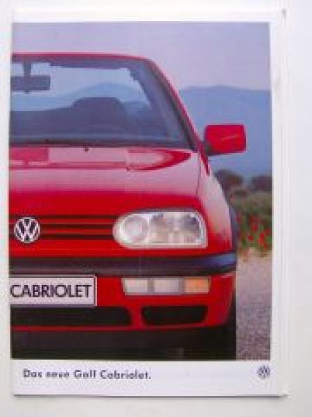 VW Golf3 Cabriolet 1E7 August 1993 NEU