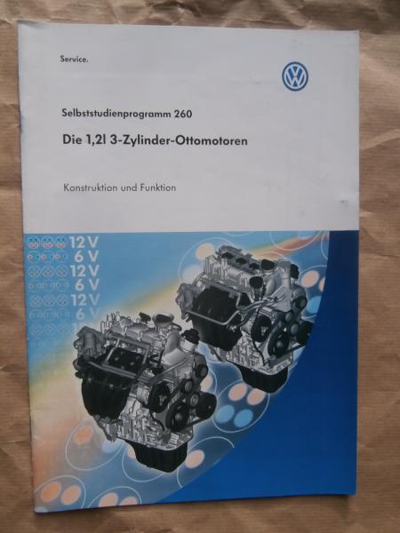 VW SSP 260 1,2l 3-Zylinder Ottomotoren Konstruktion und Funktion im Oktober 2001