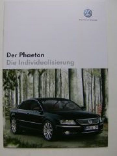 VW Phaeton Die Individualisierung Prospekt Juli 2007 3D2