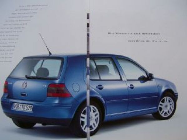 VW Golf4 Generation Prospekt 1J1 Sondermodell Oktober 1999