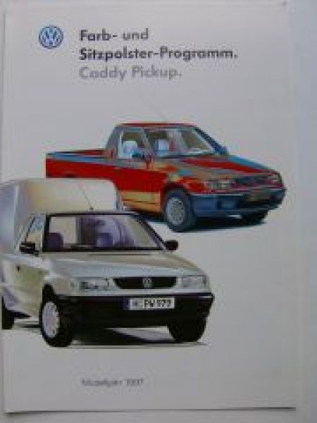 VW Caddy Pickup Farb- und Sitzpolster-Programm Juli 1996 9U7