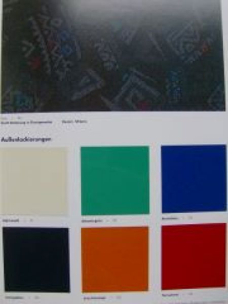 VW Caddy Pickup Farb- und Sitzpolster-Programm Juli 1996 9U7