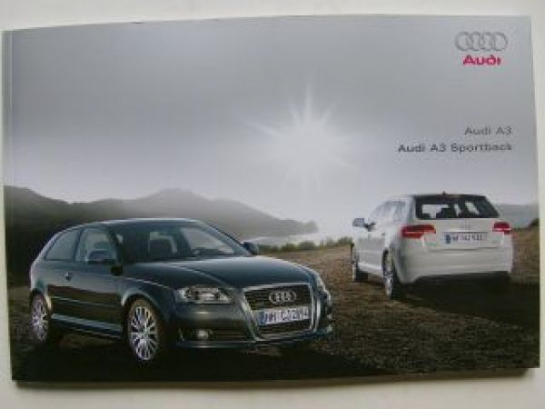 Audi A3 +Sportback Prospekt Juni 2009 NEU 8P1 8pa
