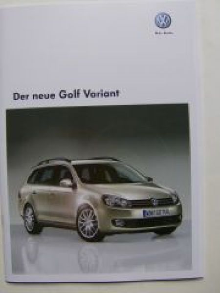 VW Golf Variant Prospekt Mai 2009 +Preisliste
