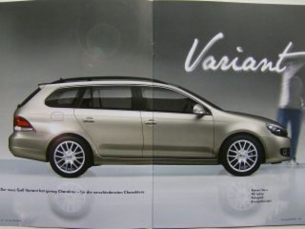 VW Golf Variant Prospekt Mai 2009 +Preisliste