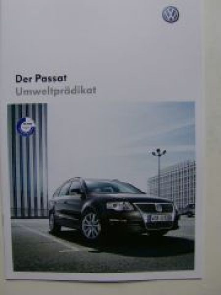 VW Passat 3C2 3C5 Umweltprädikat Prospekt Januar 2009