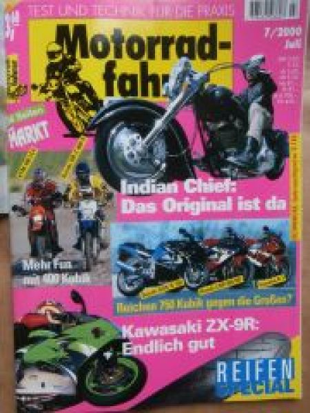 Motorradfahrer 7/2000 Suzuki GSX-R 750 vs. Honda CBR 900RR vs. Yamaha R1, Kawasaki ZX-9R