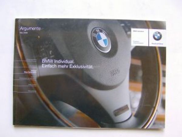 BMW Argumente Individual Prospekt Verkauf Mai 2008 NEU